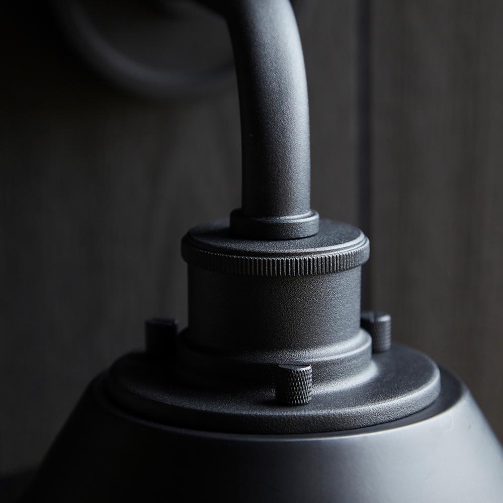 Lakeland Metal Wall Light In Matt Black