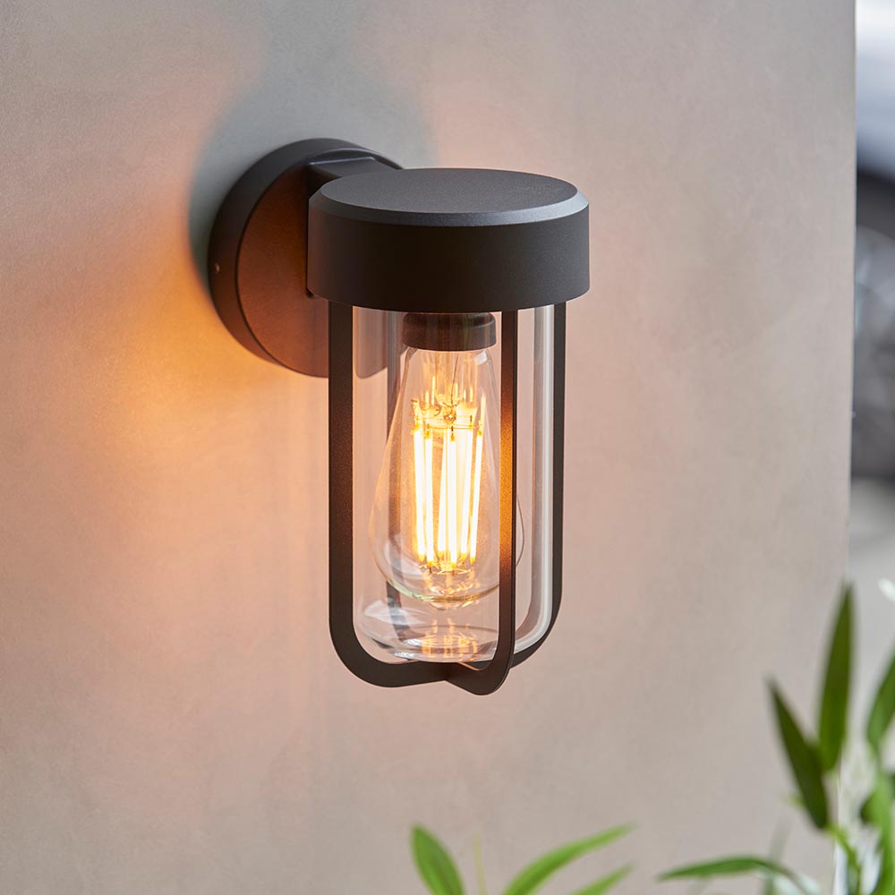 Lakeside Aluminium Wall Light In Matt Black