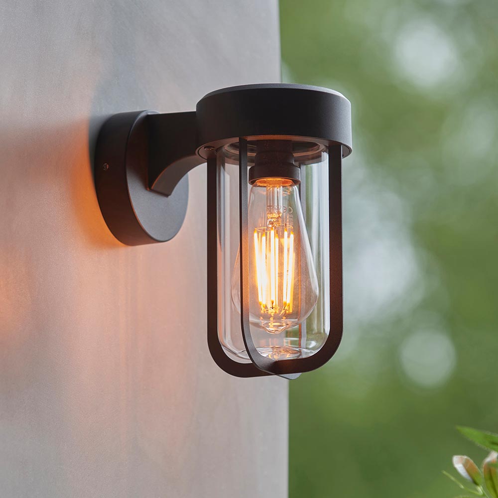 Lakeside Aluminium Wall Light In Matt Black