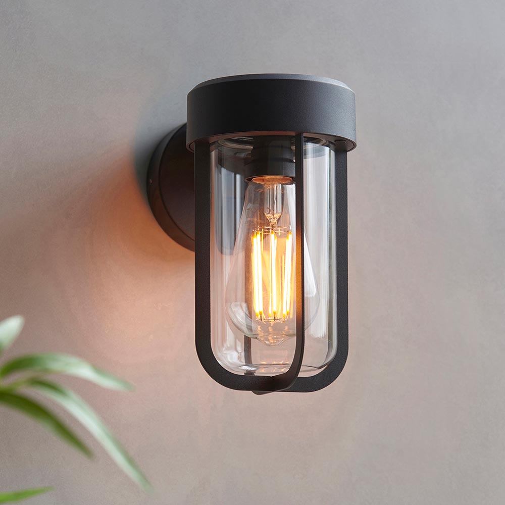 Lakeside Aluminium Wall Light In Matt Black