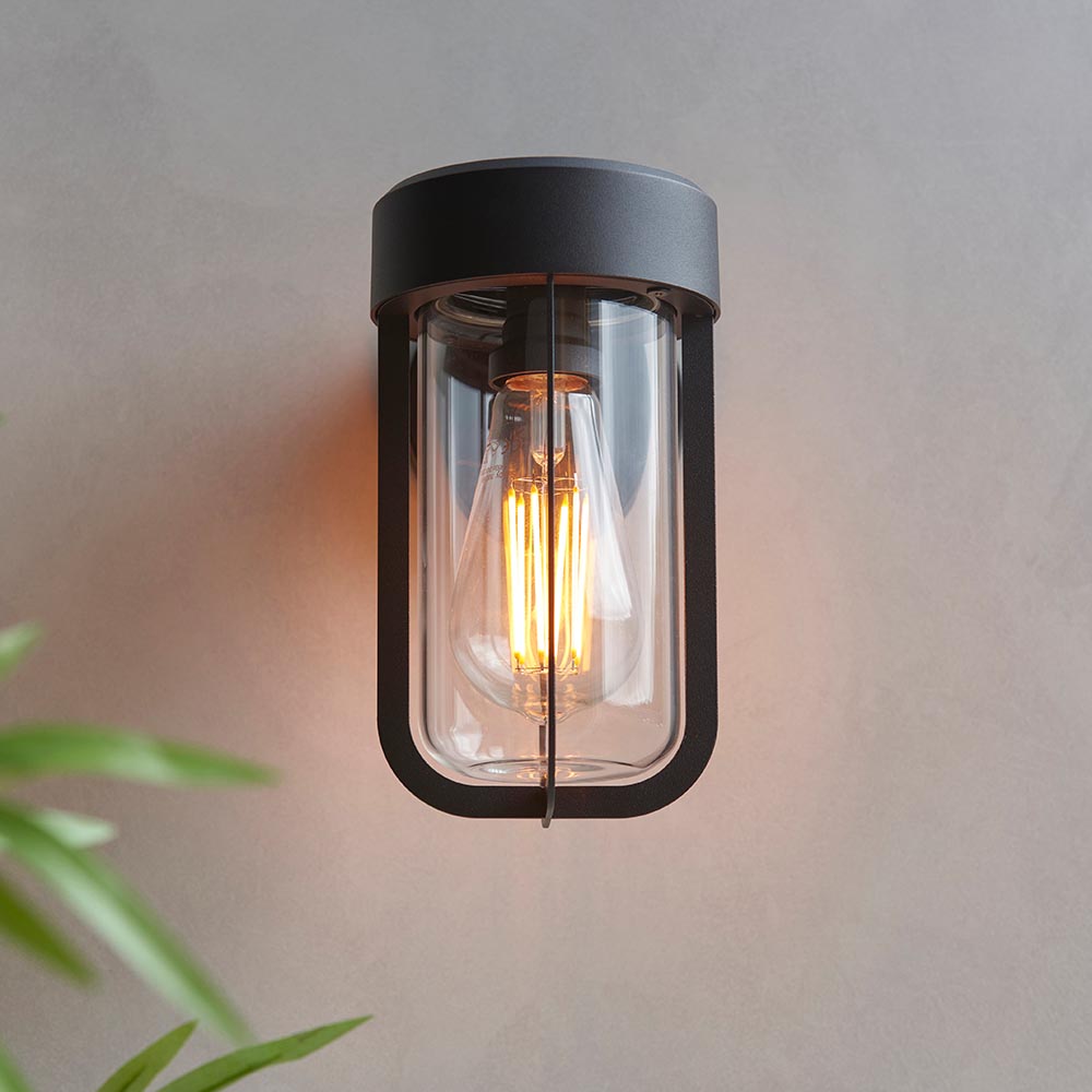 Lakeside Aluminium Wall Light In Matt Black