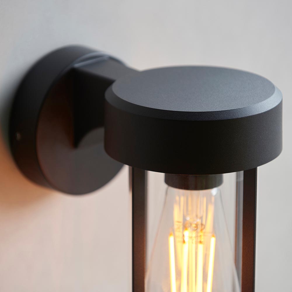 Lakeside Aluminium Wall Light In Matt Black
