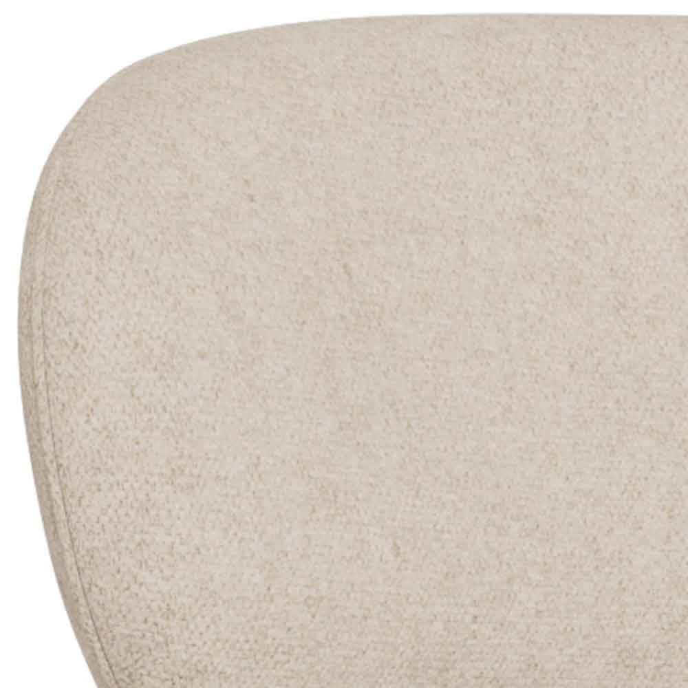 Lakeside Fabric Dining Chairs With Chrome Legs In Pair in Sand