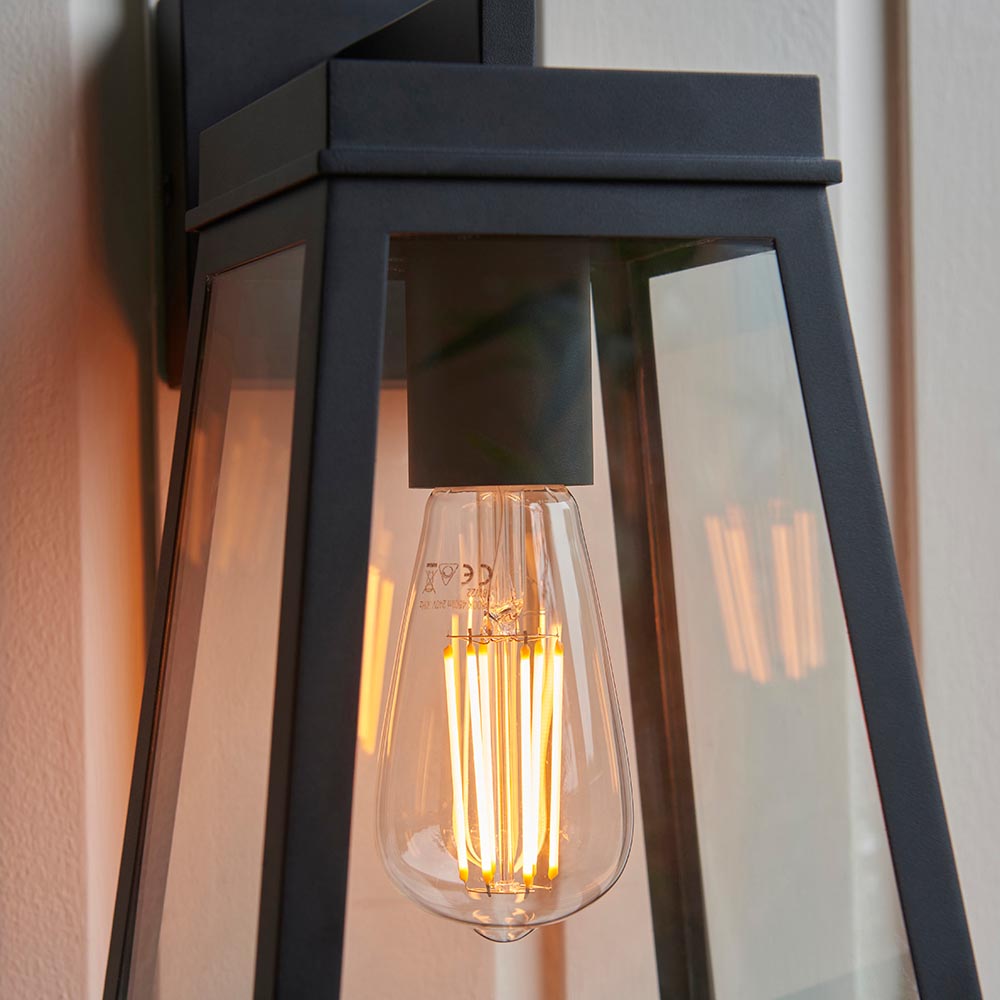 Lakeville Metal Wall Light In Matt Black