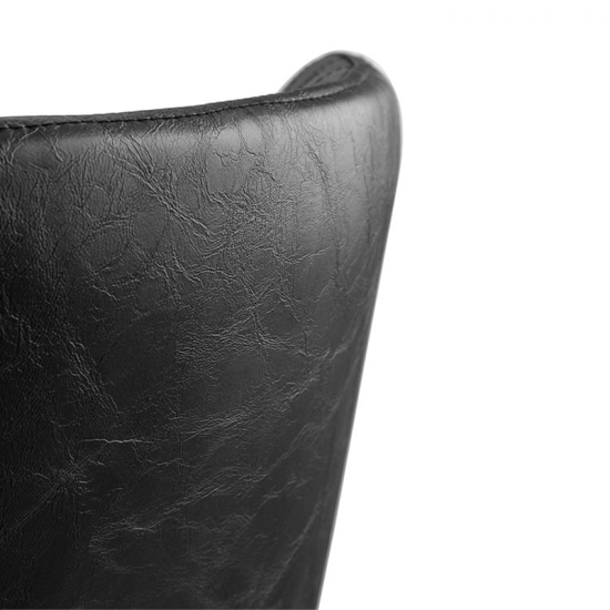 Lakia Black Faux Leather Dining Chairs In Pair