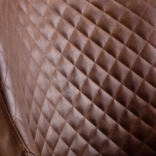 Lakia Brown Faux Leather Dining Chairs In Pair
