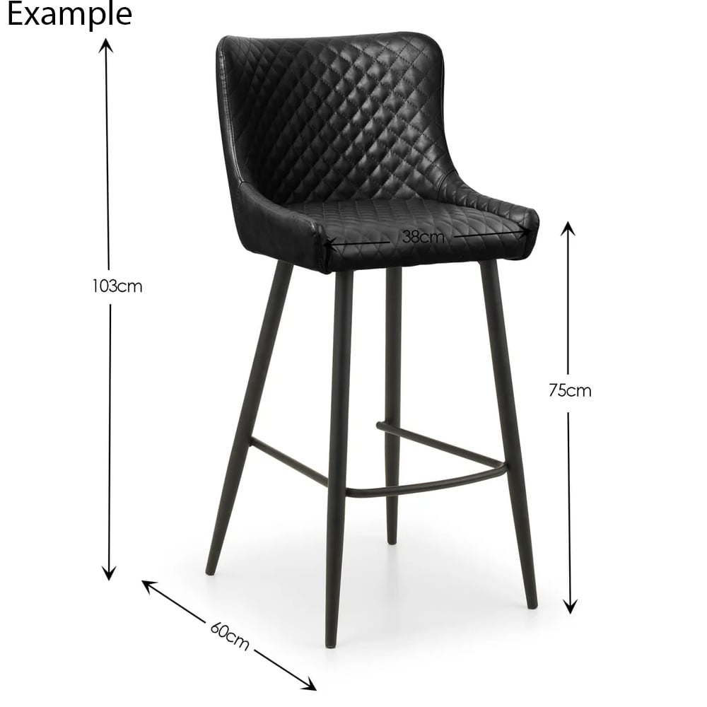 Lakia Grey Velvet Bar Stools With Black Legs - Pair