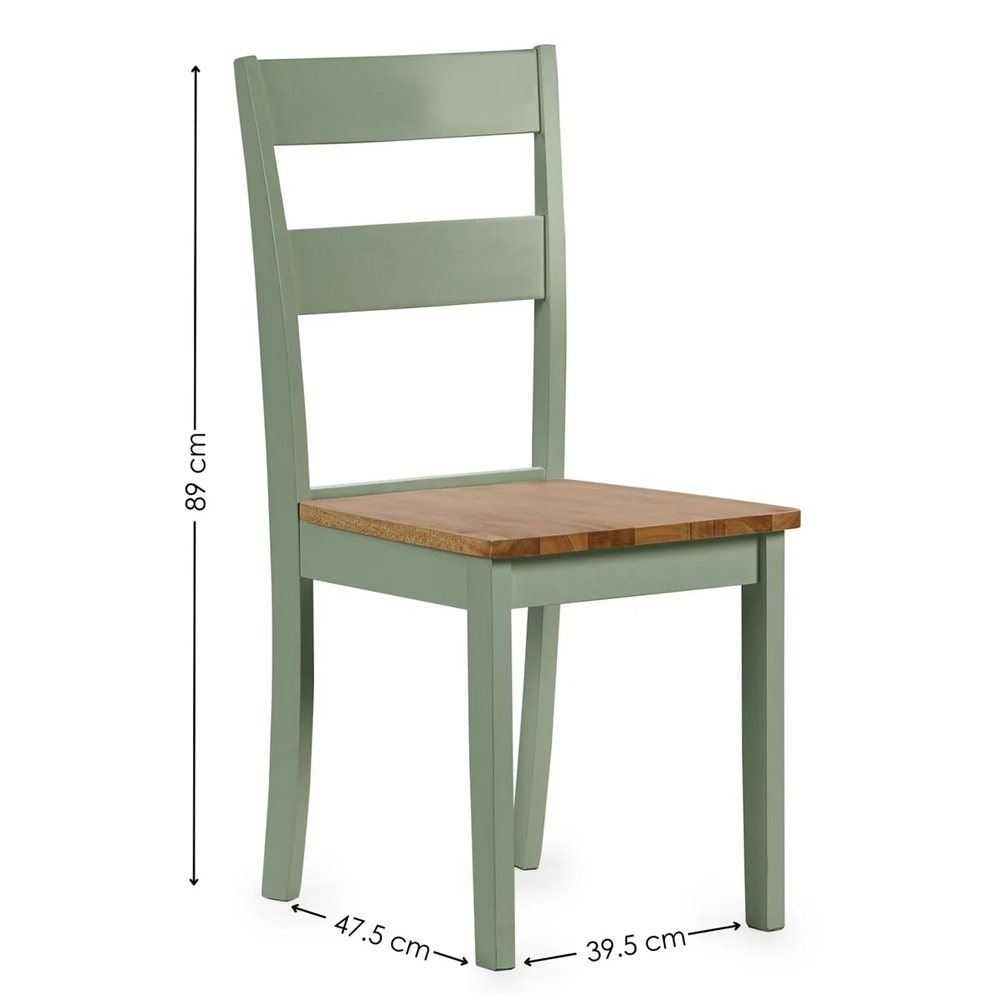 Lamar Green And Light Brown Wooden Dining Table With 2 Chairs 1 Bench