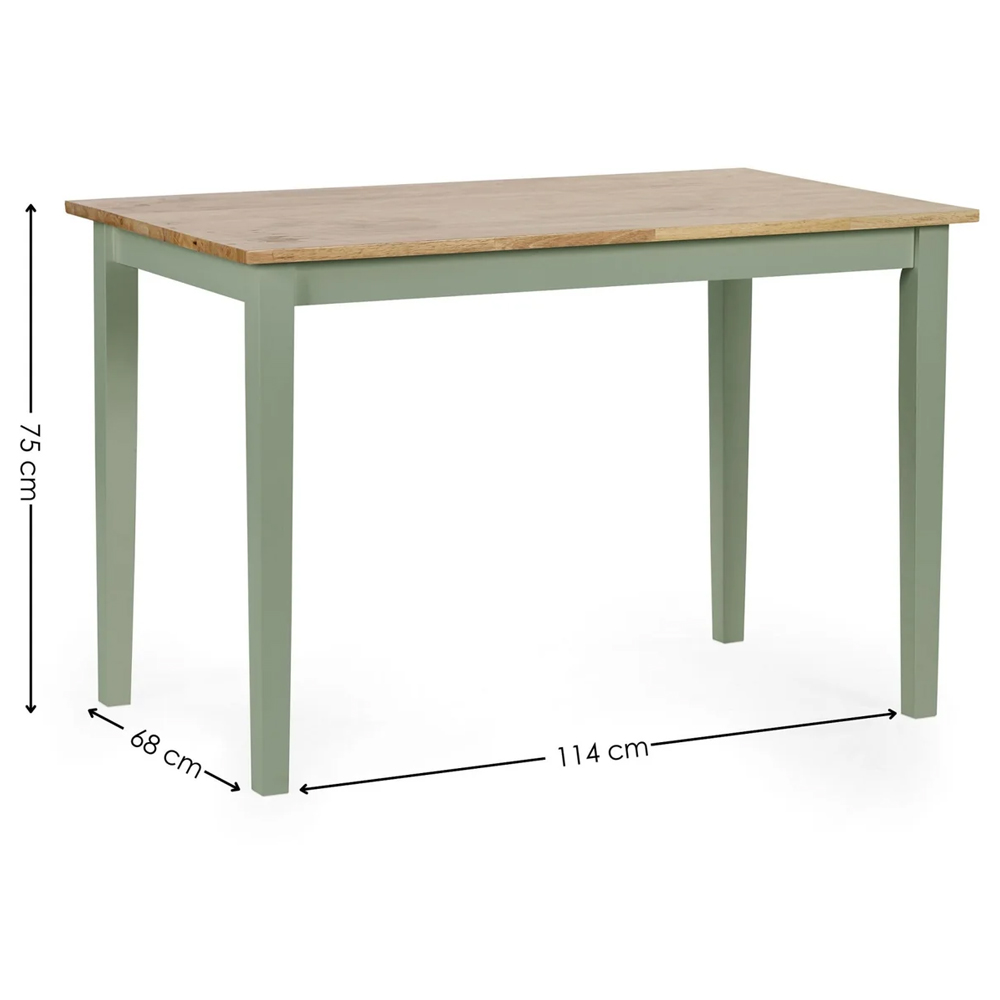Lamar Green And Light Brown Wooden Dining Table With 2 Chairs 1 Bench