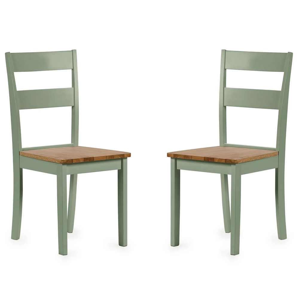 Lamar Green And Light Brown Wooden Drop Leaf Dining Table With 4 Chairs