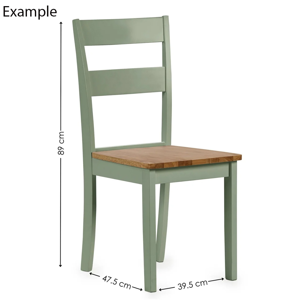 Lamar White And Light Brown Wooden Dining Chairs - Pair
