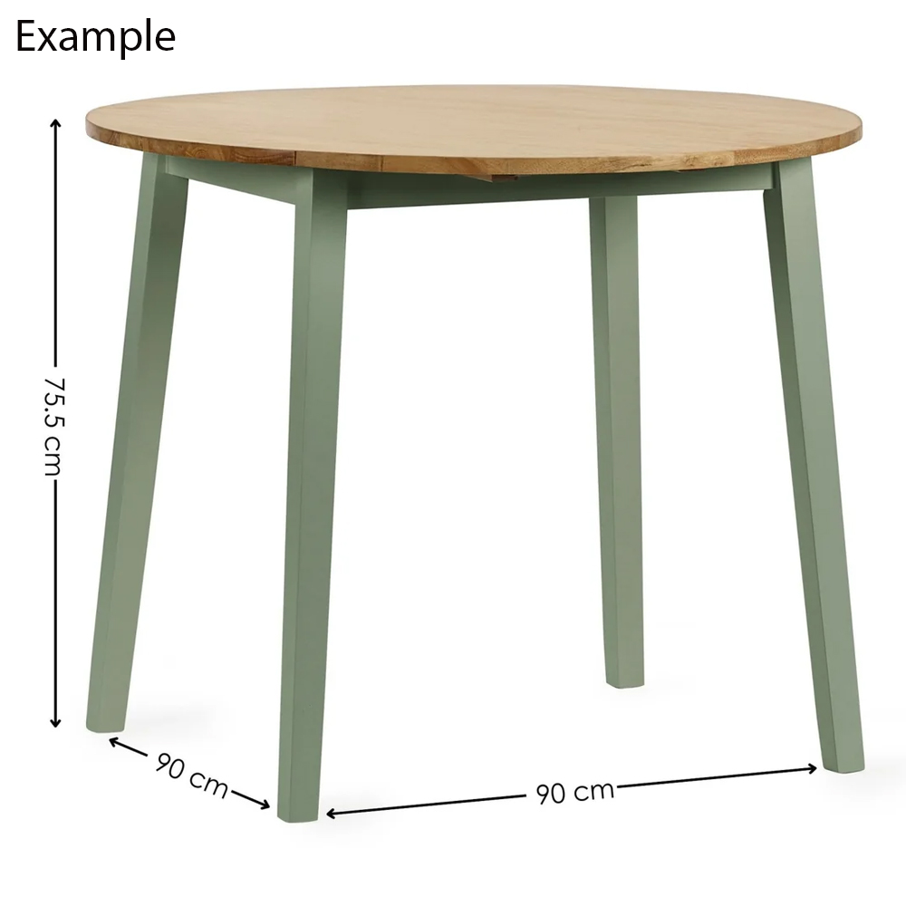 Lamar White Oak Wooden Round Drop Leaf Dining Table With 4 Chairs