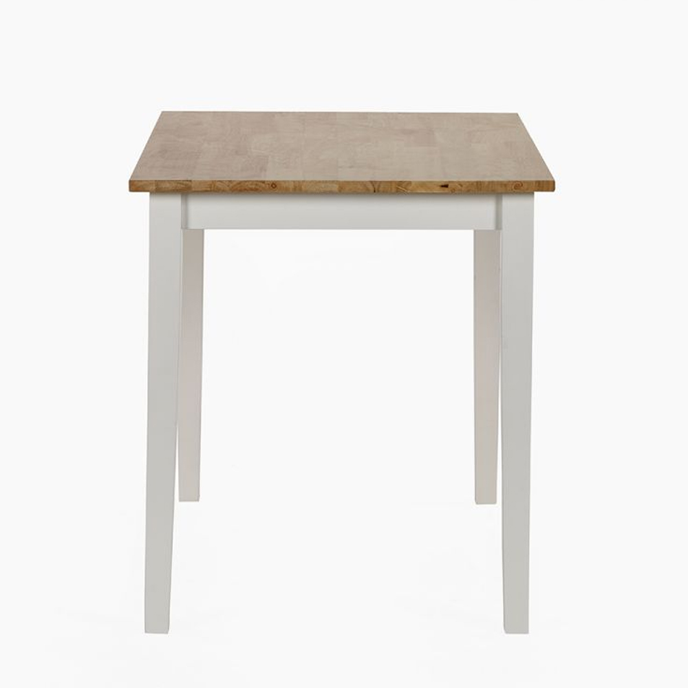 Lamar Wooden Dining Table Rectangular In Light Oak And White