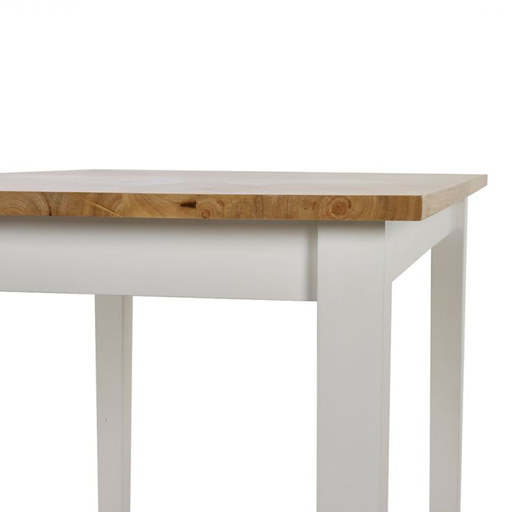 Lamar Wooden Dining Table Rectangular In Light Oak And White
