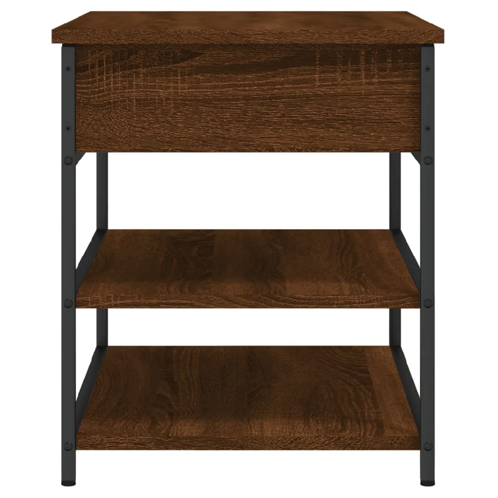 Lamar Wooden Small Shoe Storage Bench In Brown Oak