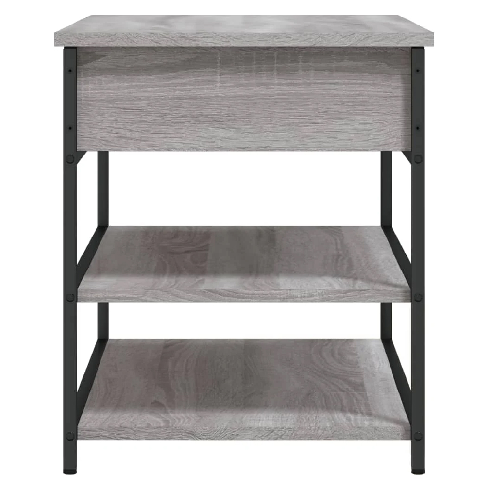 Lamar Wooden Small Shoe Storage Bench In Grey Sonoma