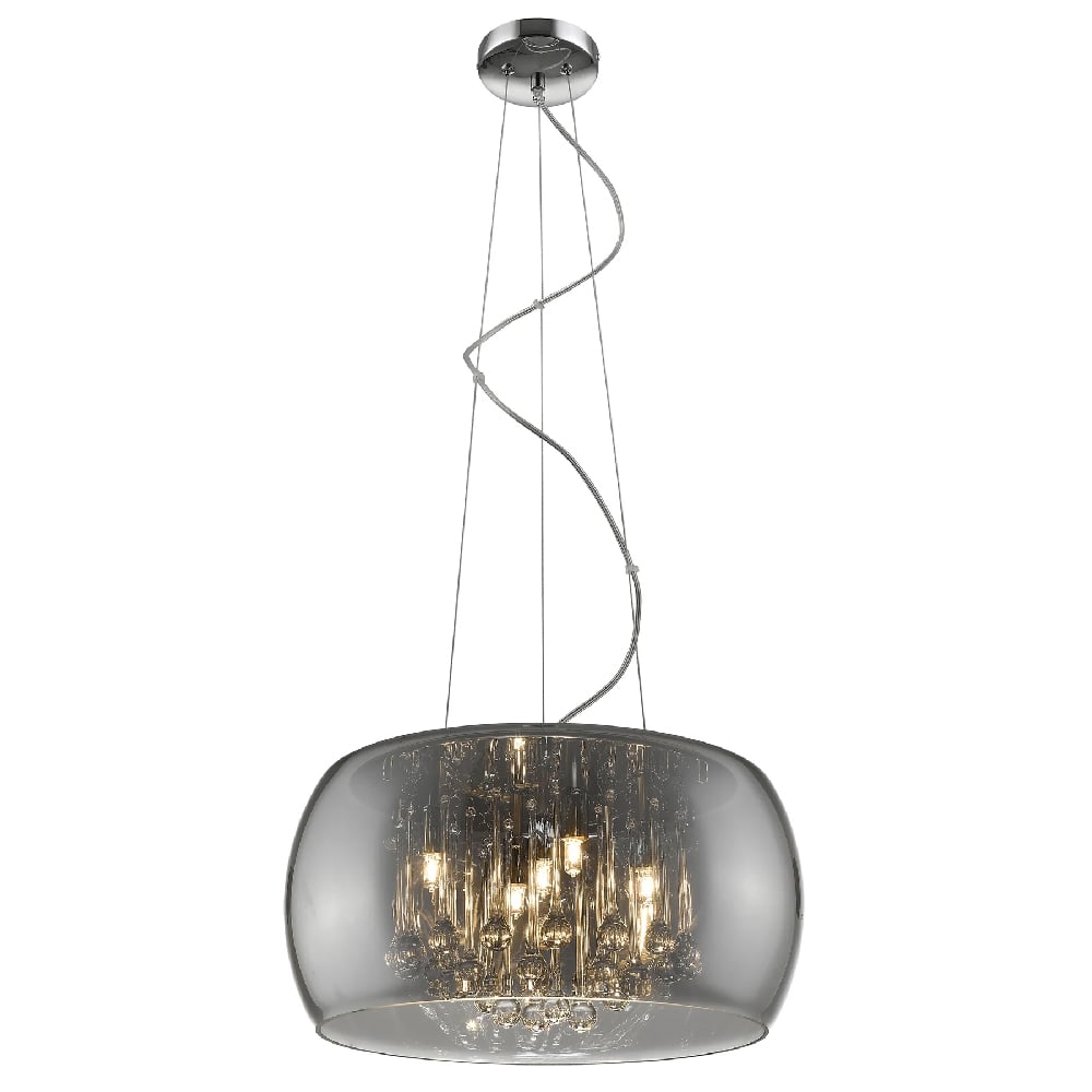 Read more about Lambeth glass shade pendant light in chrome