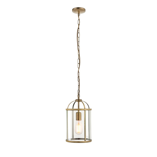 Lambeth Wall Hung 1 Pendant Light In Antique Brass