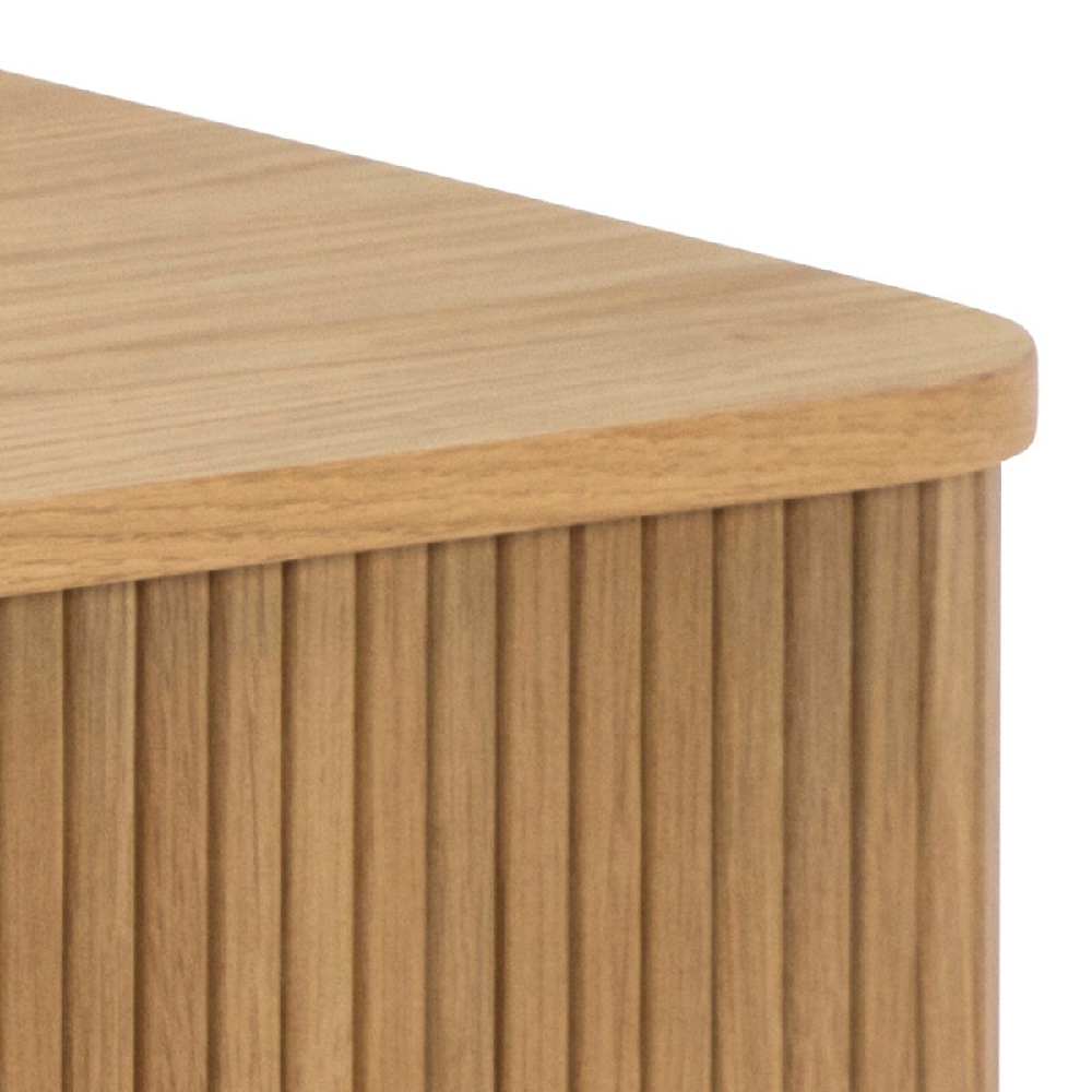 Lampe Wooden Coffee Table With Sliding Doors In Oak