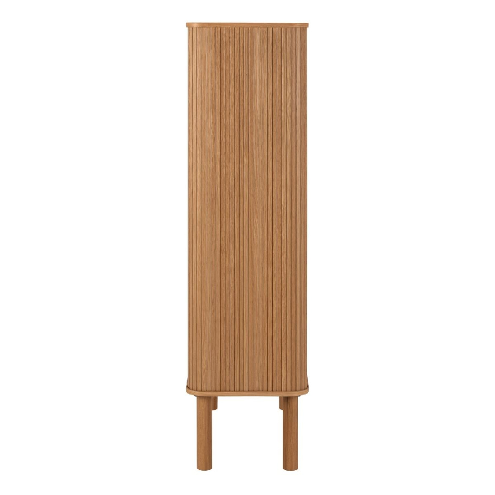 Lampe Wooden Storage Cabinet Tall With Sliding Doors In Oak
