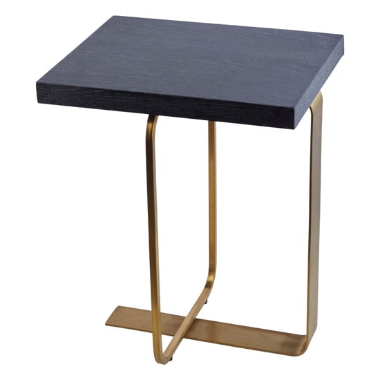 Lana Rectangular Wooden Side Table With Gold Steel Base_2
