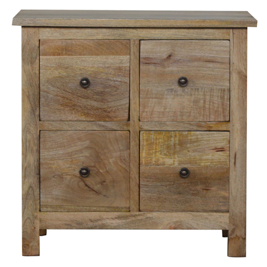 Lana Wooden Storage Cabinet In Natural Oak Ish With 4 Drawers_2