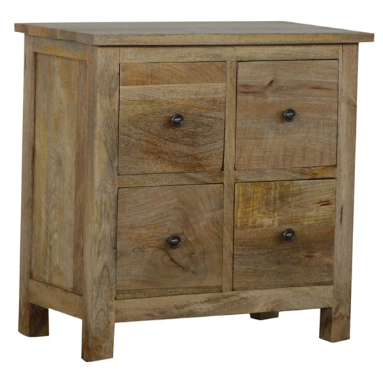 Lana Wooden Storage Cabinet In Natural Oak Ish With 4 Drawers_1