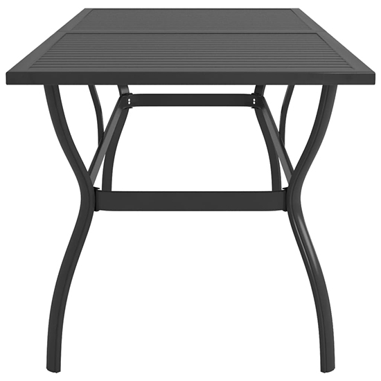 Lanai Steel 190cm Garden Dining Table In Anthracite