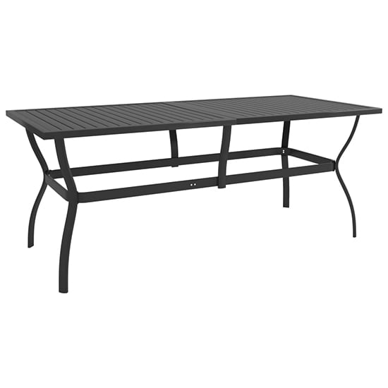 Product photograph of Lanai Steel 190cm Garden Dining Table In Anthracite from Furniture in Fashion
