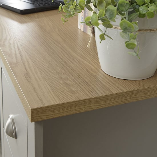 Loftus Wooden Study Desk In Grey With 1 Door And 4 Drawers_3
