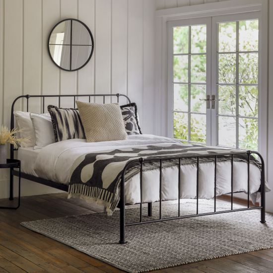 Product photograph of Lancaster Mild Steel Double Bed In Black from Furniture in Fashion