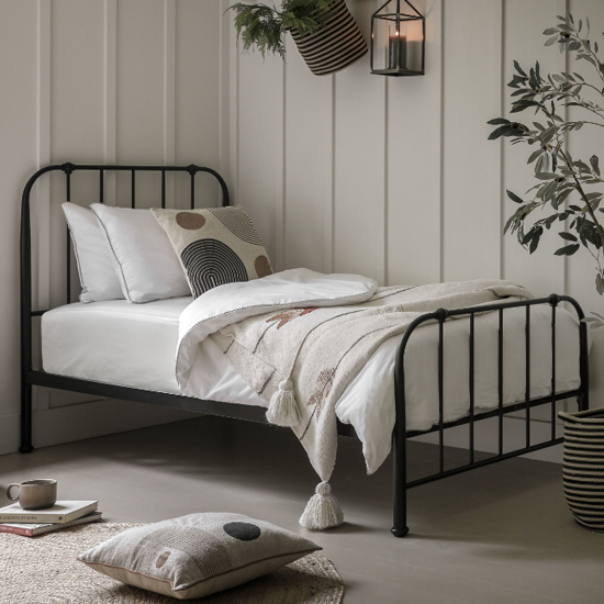 Lancaster Mild Steel Single Bed In Black