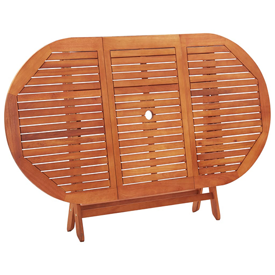 Landri Wooden Folding 160cm Garden Dining Table In Oil Finish