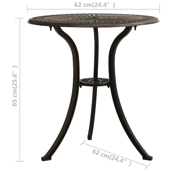 Lanelle Aluminium Garden Coffee Table In Bronze_6