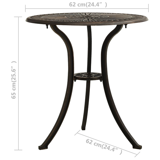 Lanelle Aluminium Garden Coffee Table In Bronze