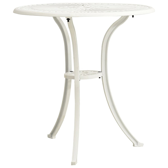 Lanelle Aluminium Garden Coffee Table In White_2