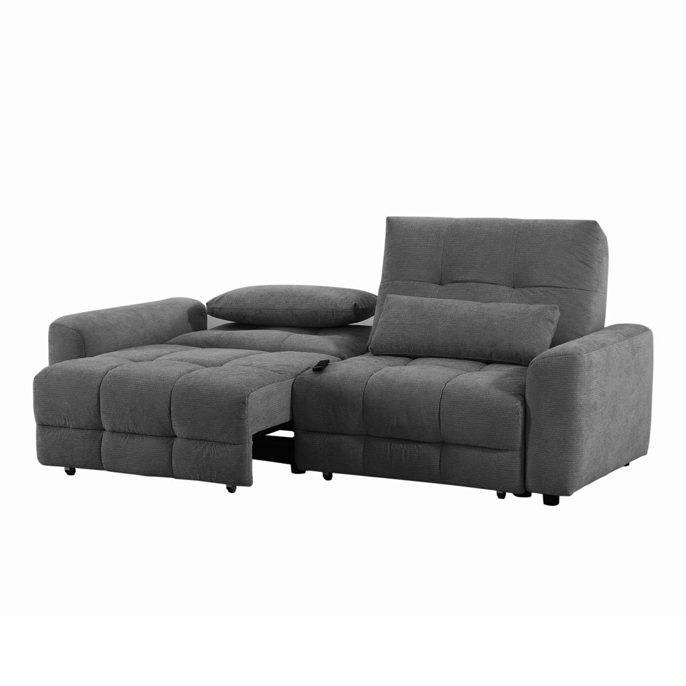 Langford Fabric Electric Recliner 2.5 Seater Sofa Bed in Grey