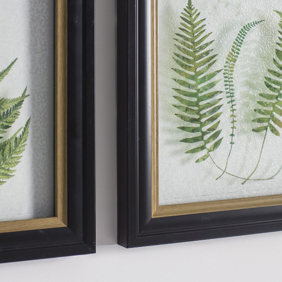 Langley Trio Framed Wall Art In Black Gold And Green_3