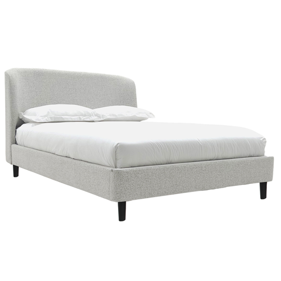 Read more about Lanie boucle fabric super king size bed in light grey