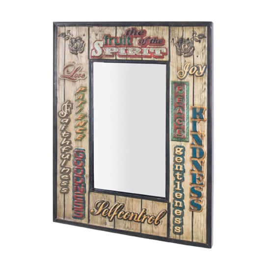 Product photograph of Lansing Wall Mirror In Vintage Look from Furniture in Fashion