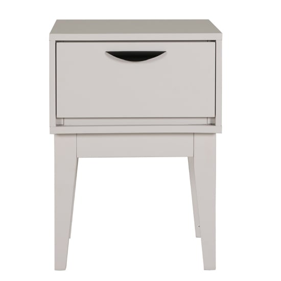 Lanus Wooden Bedside Cabinet With 1 Drawer In Taupe