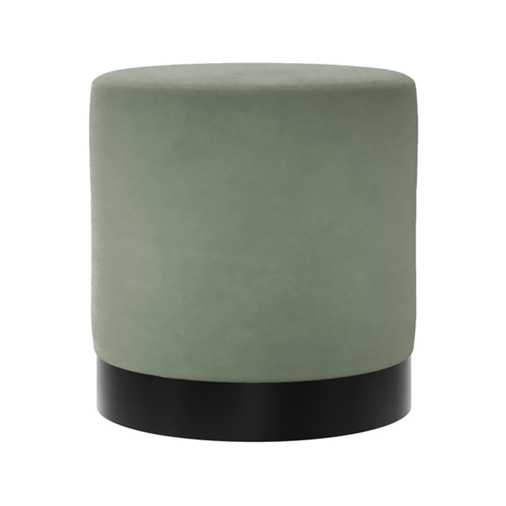Read more about Lara velvet pouffe small with black base in green
