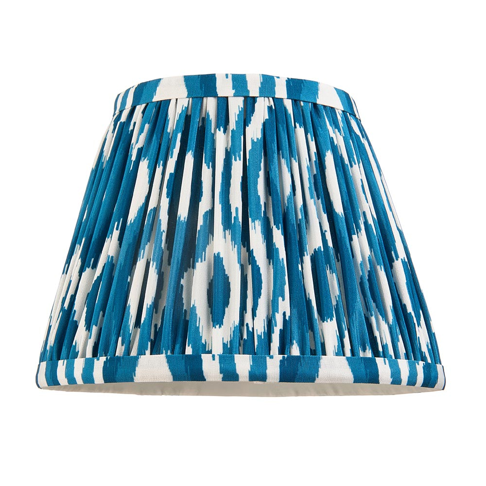 Laredo 20cm Shade Wooden Table Lamp In Marlin Blue