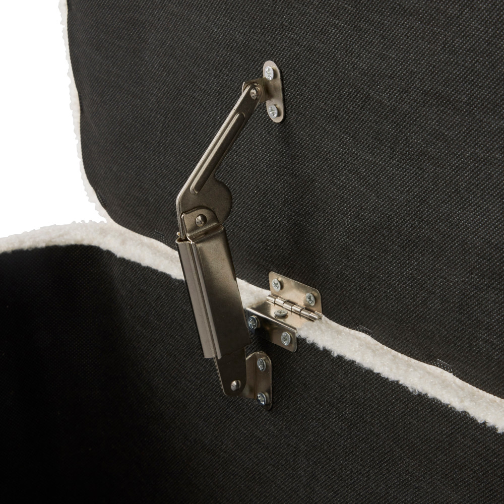 Lareon Fabric Storage Ottoman In Cream