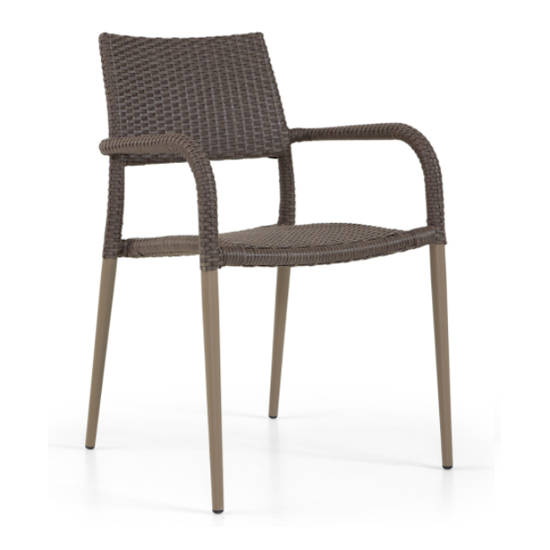 Product photograph of Laria Outdoor Rattan Armchair In Mahogany from Furniture in Fashion