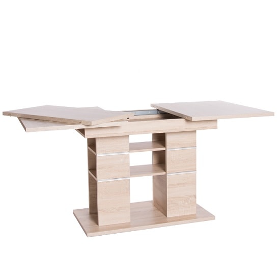 Larino Wooden Extendable Dining Table In Sonoma Oak_3