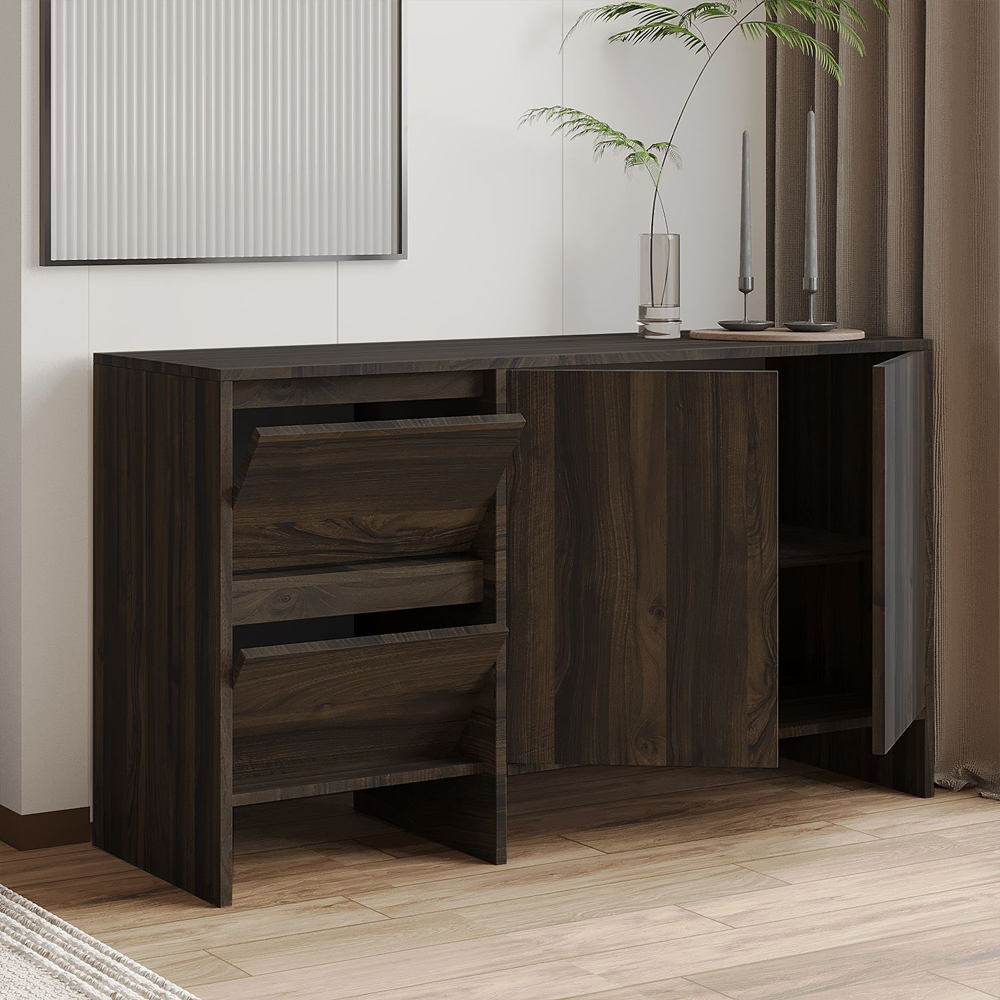Laris Wooden Console Table in Walnut