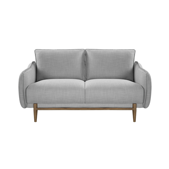 Product photograph of Lark Linen Fabric 2 Seater Sofa In Silver Grey from Furniture in Fashion