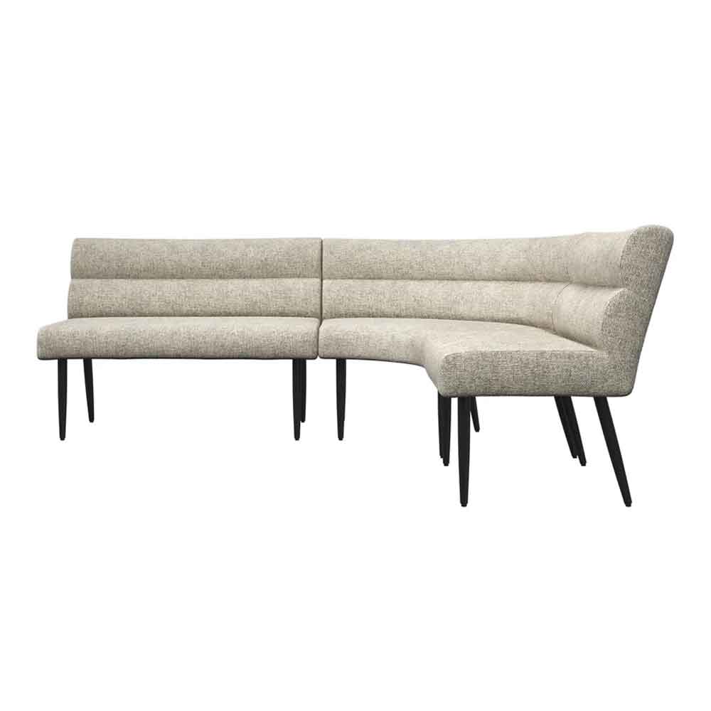 Laroz Fabric Corner Dining Bench in Champagne