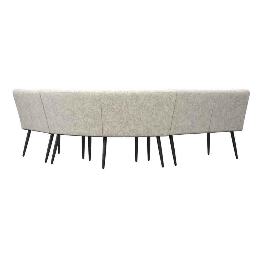 Laroz Fabric Corner Dining Bench in Champagne